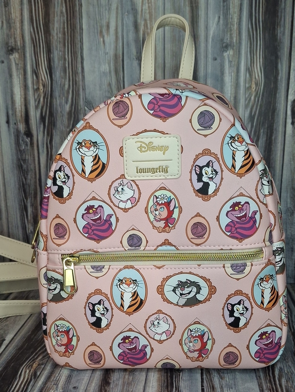 Disney Loungefly Cat Portraits Mini Backpack Bag Pink